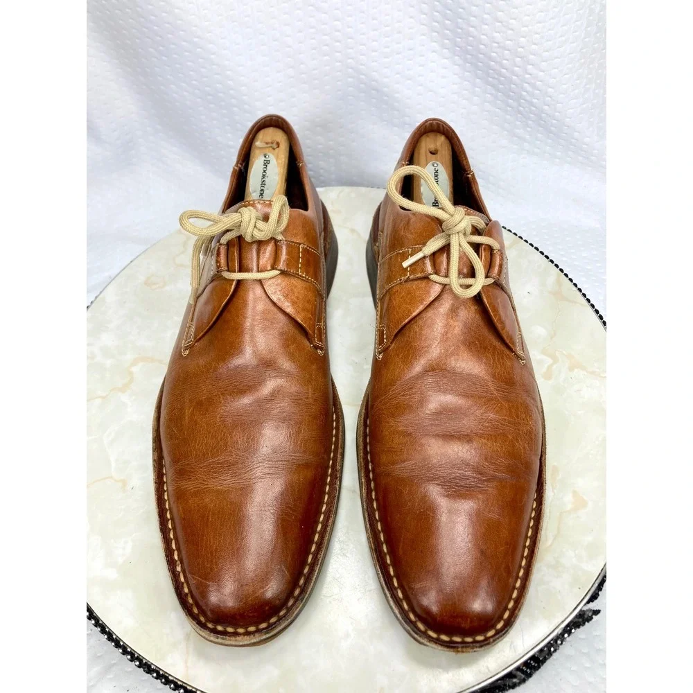 Cole Haan Leather Lace Up Derby Dress Shoes Mens 9.5 Brown Professional Preppy